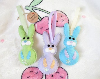 Cute Bunny | Pocket Pals | Felt Rabbit | Handmade | Pocket Pals | Autism Anxiety Relief | Good Vibe Gifts UK | Rabbit Hanging Decoration