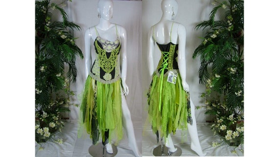 lime green and black wedding dresses