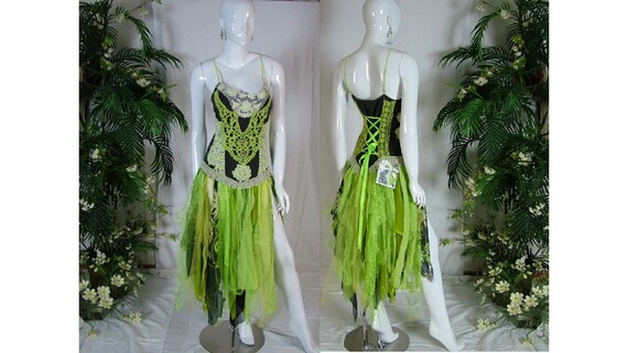 lime green and black wedding dresses