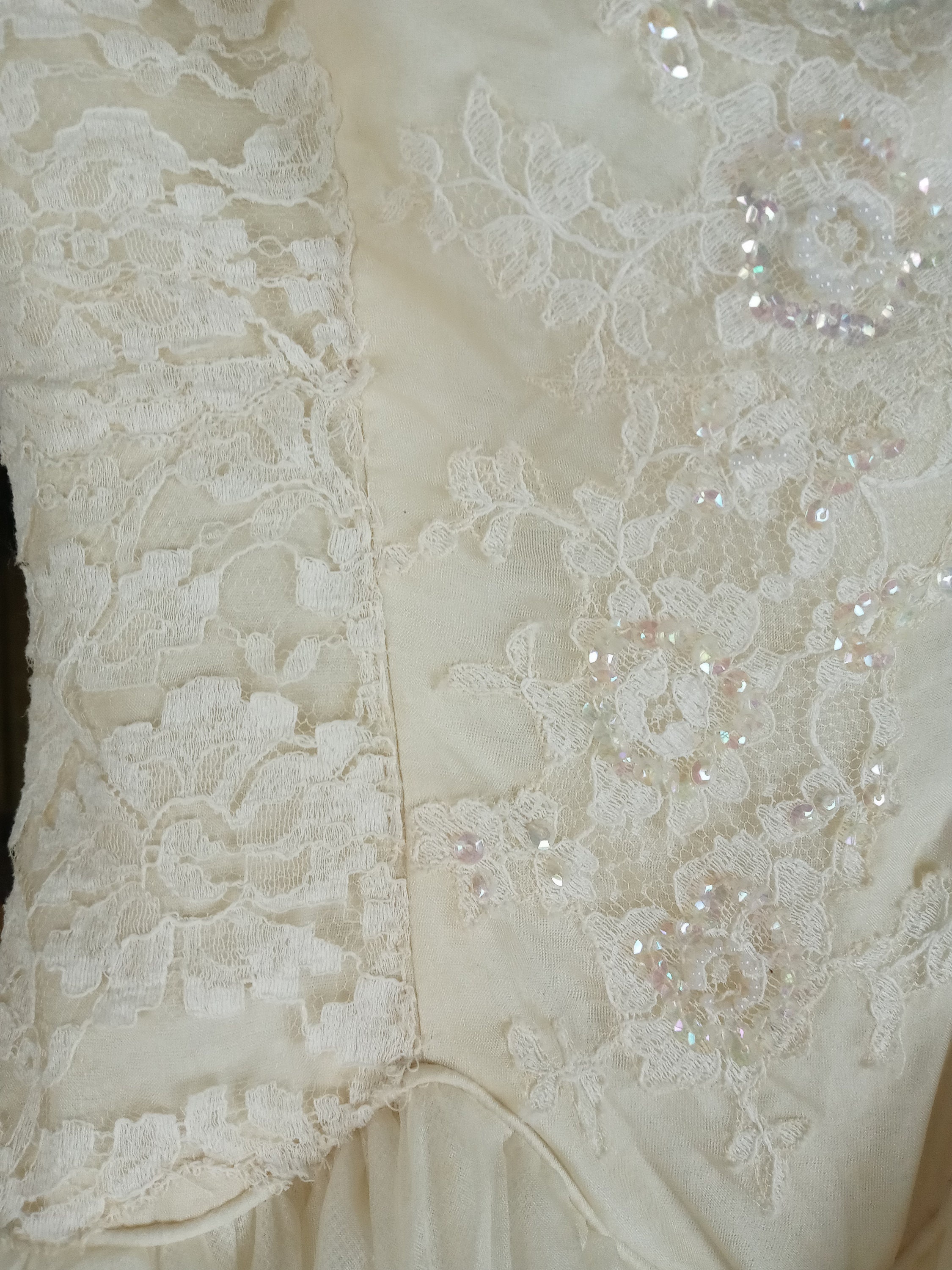Extra Small Antique Cream Wedding Dress Restored Dress - Etsy