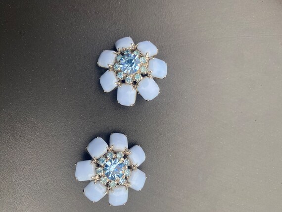 Lavender Blue Dome Earrings - image 2