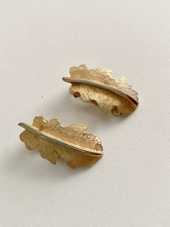 Brushed Gold Coro Clip on Earrings - image 2