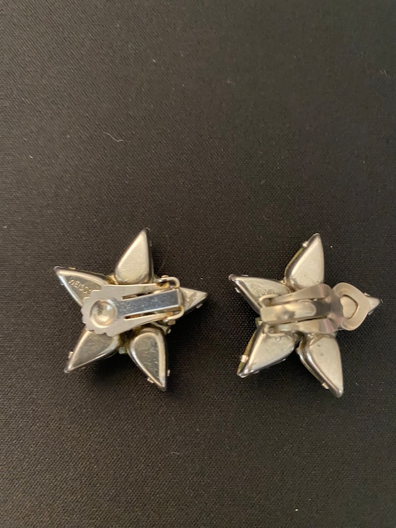 Weiss Rhinestone Star Earrings - image 3