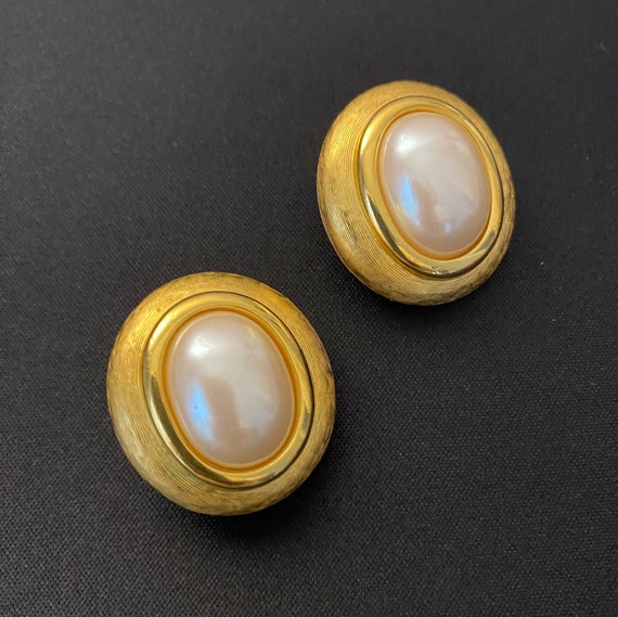 Givenchy Gold and Pearl Earrings Designer Jewelry - image 1