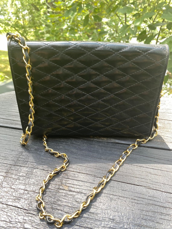 Koret Black Quilted Leather Purse - image 2