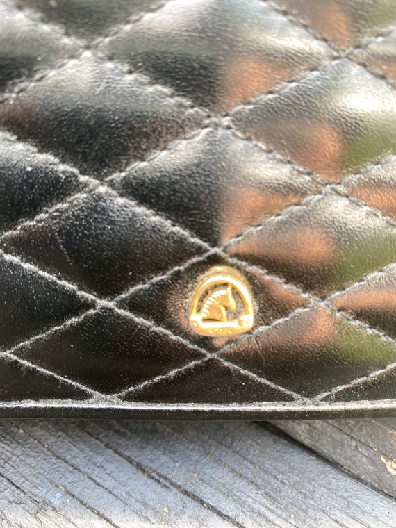 Koret Black Quilted Leather Purse - image 5