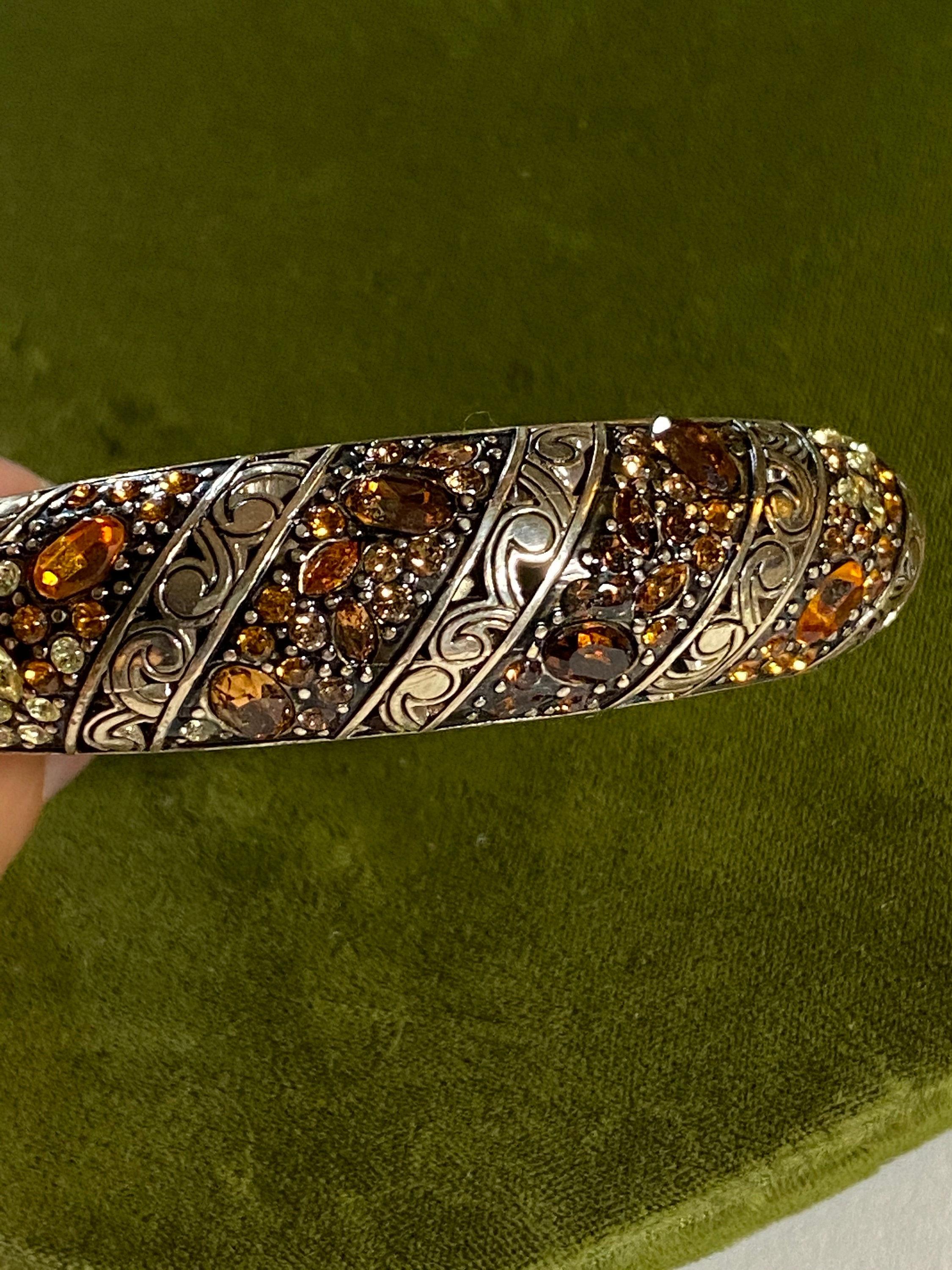 Braunes und Gelbes Strass Brighton Armband | Etsy