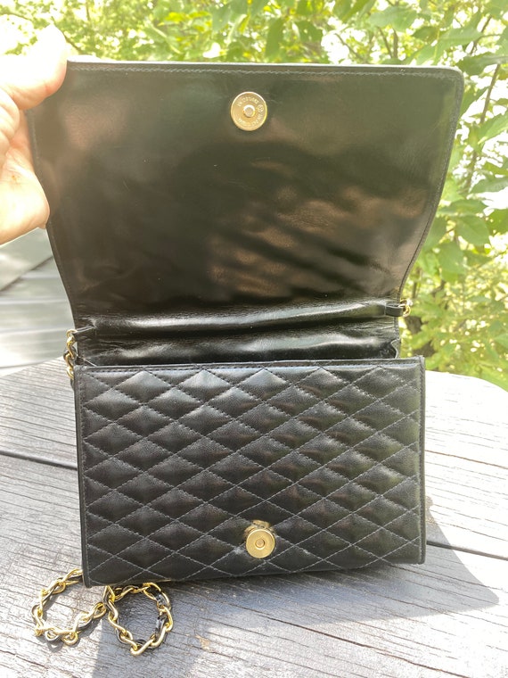 Koret Black Quilted Leather Purse - image 3