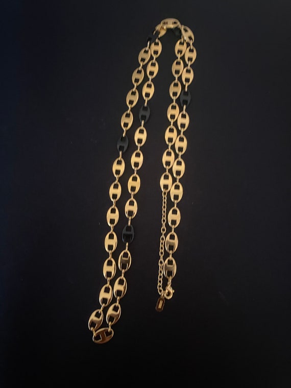 JBK Gold and Black Chain Necklace - image 3