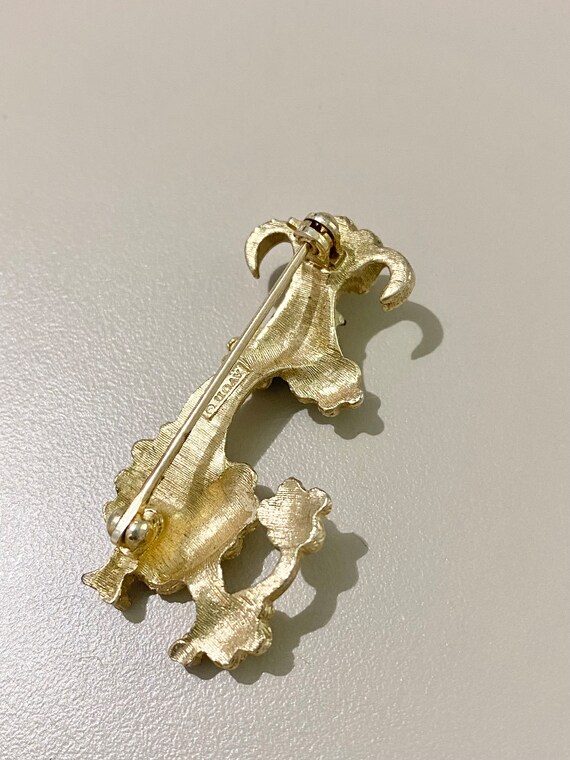 Fancy Gold Poodle Brooch - image 4