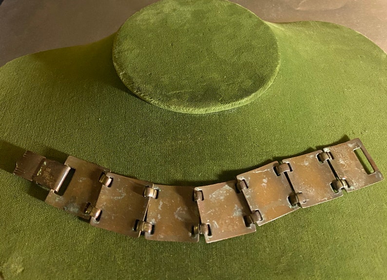 Glass Enamel Over Copper Bracelet