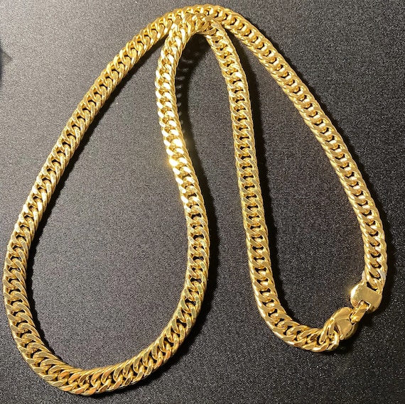 Long Gold Tone Curb Chain by Monet - image 1