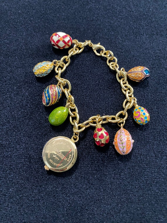 Easter Egg Charm Bracelet Watch By Joan Rivers - image 5