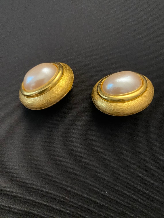 Givenchy Gold and Pearl Earrings Designer Jewelry - image 3