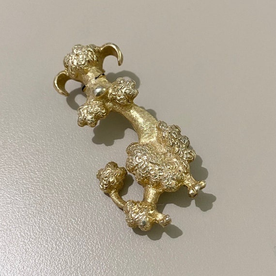 Fancy Gold Poodle Brooch - image 1