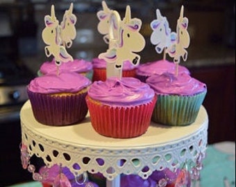 Unicorn Cupcake Toppers - Unicorn Birthday party