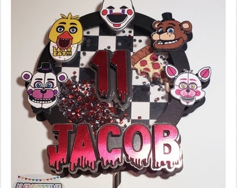 Five Nights at Freddys Cake Topper Set, Five Night at Freddys Cake ...