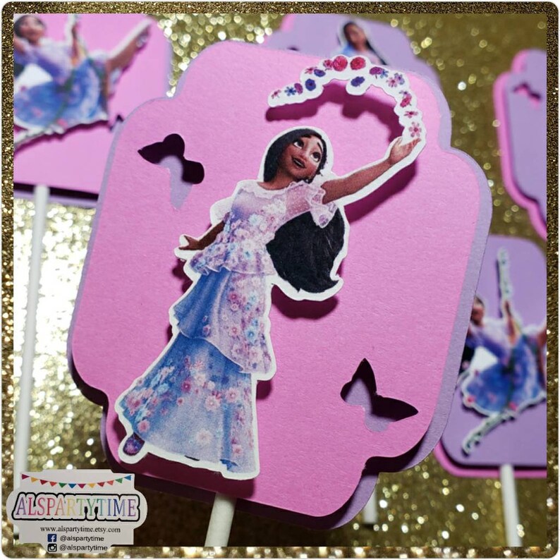 Isabela Encanto Cupcake Toppers Encanto Isabela Party Etsy Hong Kong