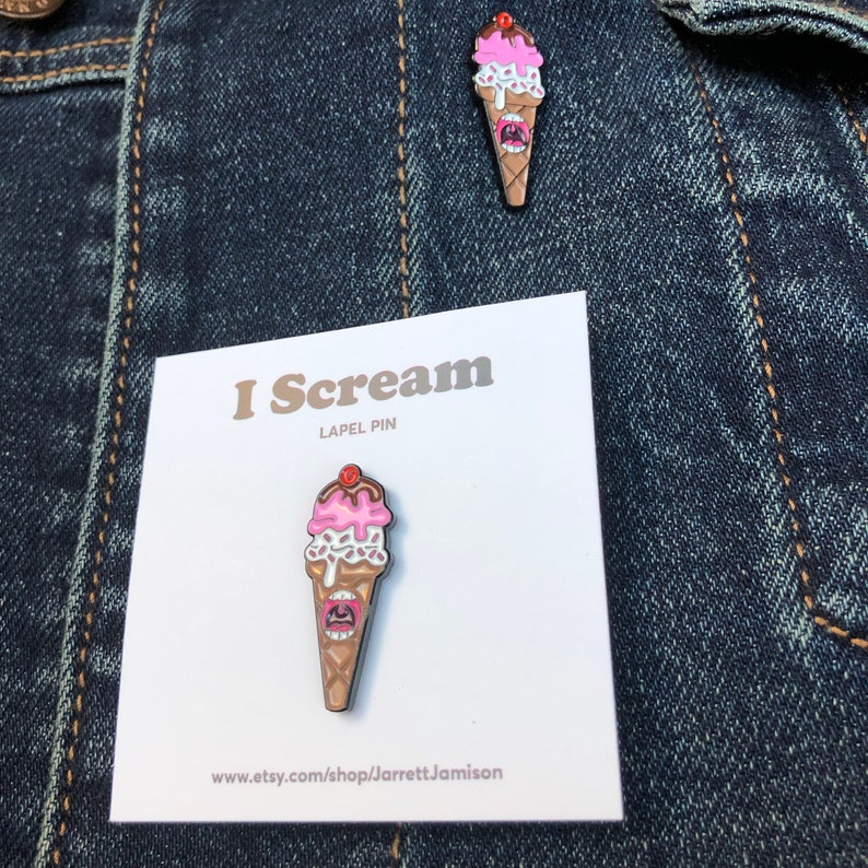 I Scream Enamel Pins Lapel Pin - Etsy