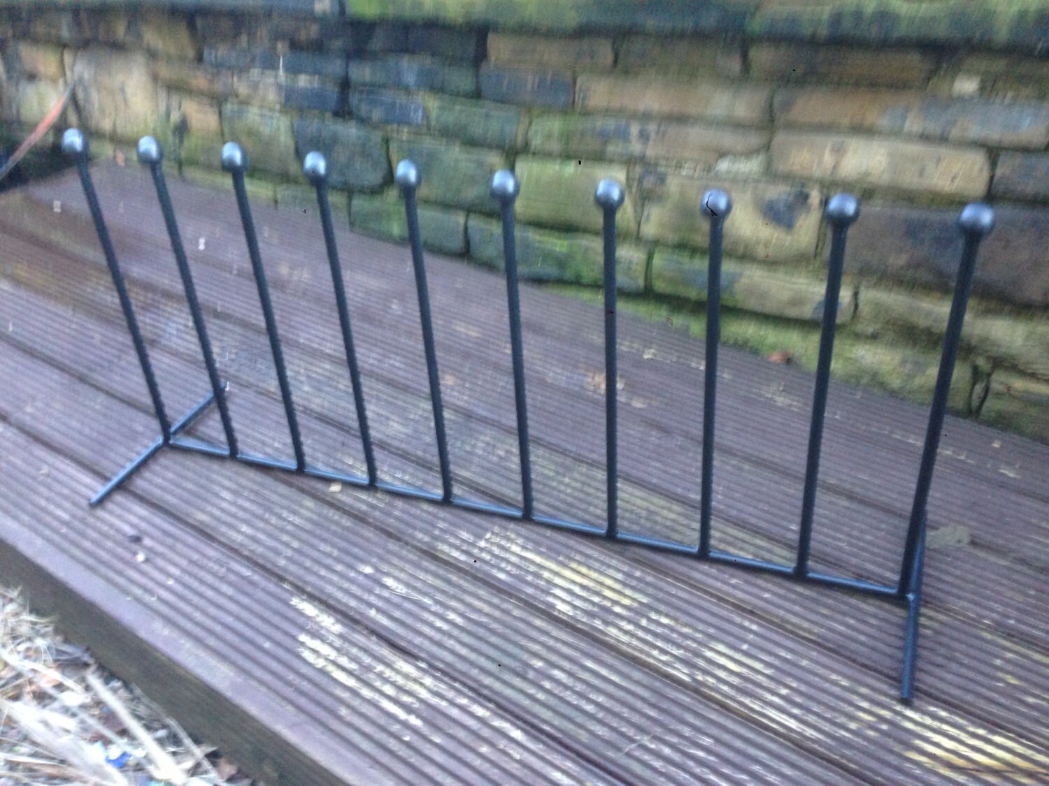 wrought iron boot rack