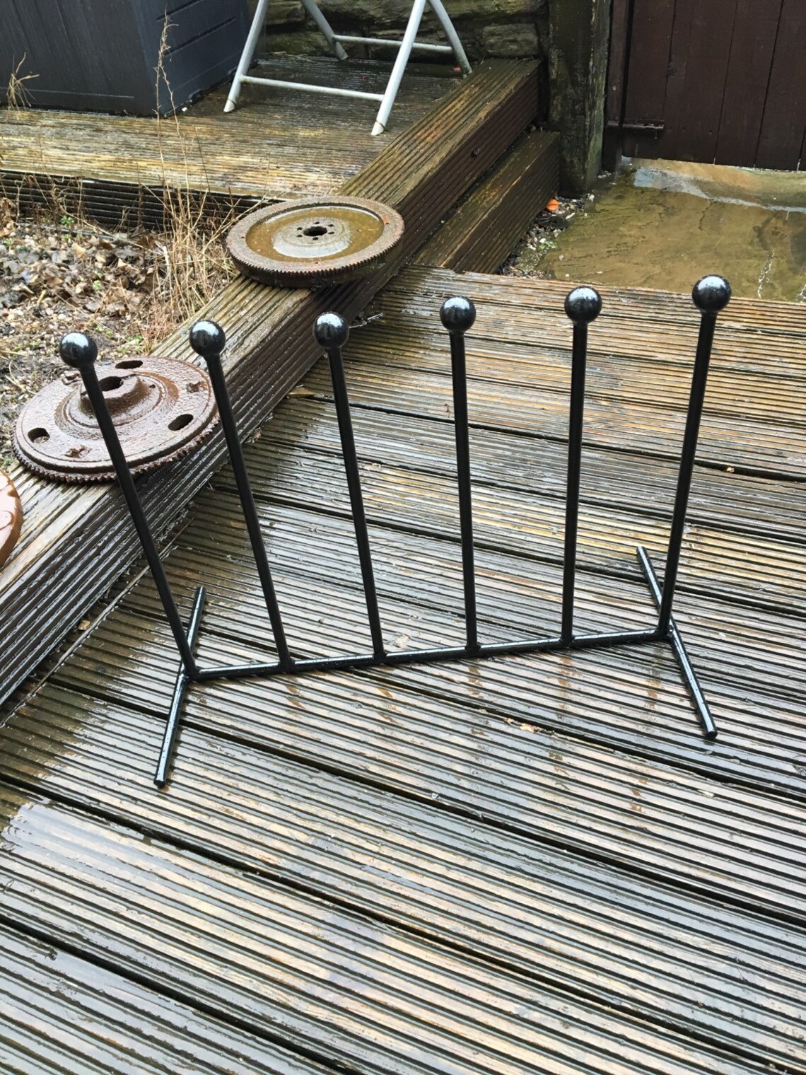 Wrought Iron Welded 3 Pair Welly Wellington Riding Boot Rack Etsy UK