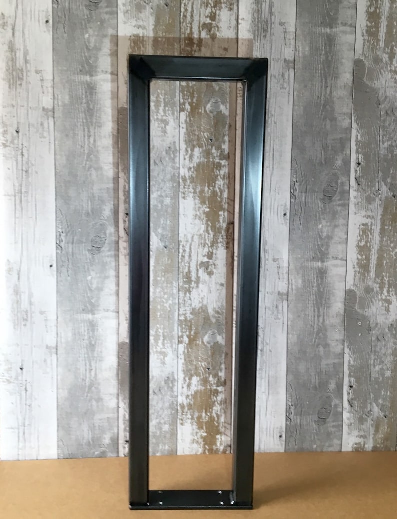 2 X Handmade Raw Steel Tall Console Table Pedestal Legs Etsy