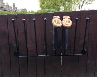 Handmade in the UK Wrought Iron Steel Metal Welded Wall Mounted 2 Pair ...