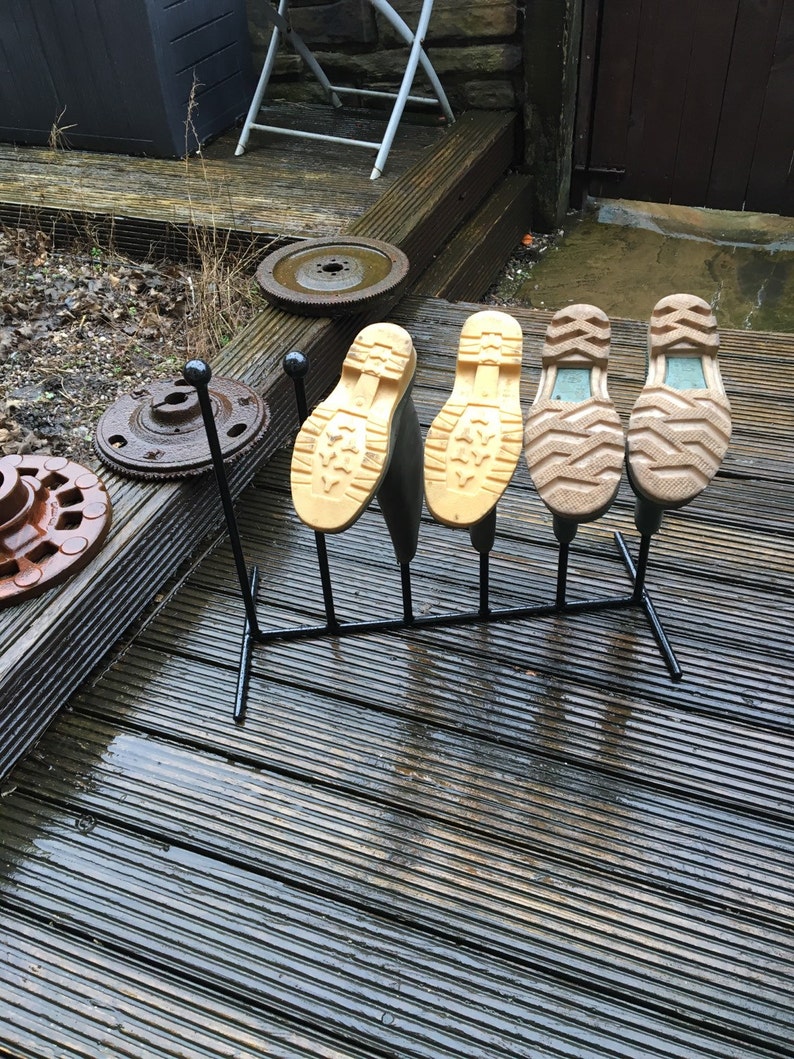Wrought Iron Welded 3 Pair Welly Wellington Riding Boot Rack Etsy UK