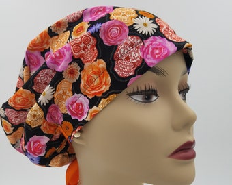 Women's surgical scrub hats, or scrub caps-Katrina Among Flowers