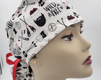 Surgical Cap ponytail style-Wild & Free-cotton 100%