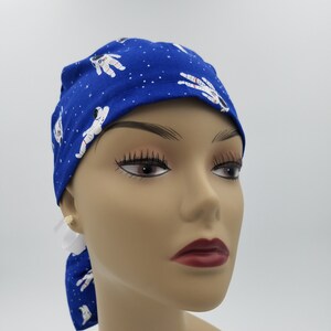 Surgical Cap ponytail style-Astronauts out of this world-cotton 100%