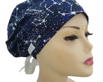 Women&#39;s surgical scrub hats, or scrub caps-Stellar Constellation