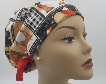 Women's surgical scrub hats, or scrub caps-Christmas Gnome
