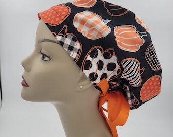 Women's surgical scrub hats, or scrub caps Pumpkin Oranges