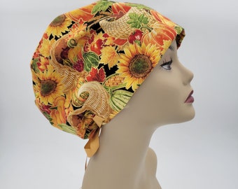 Women's surgical scrub hats, or scrub caps - Happy Harvest
