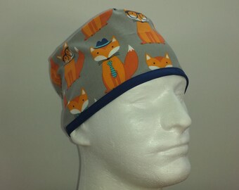 Men's surgical scrub hats, or scrub caps-What does The Fox Say-  cotton 100%