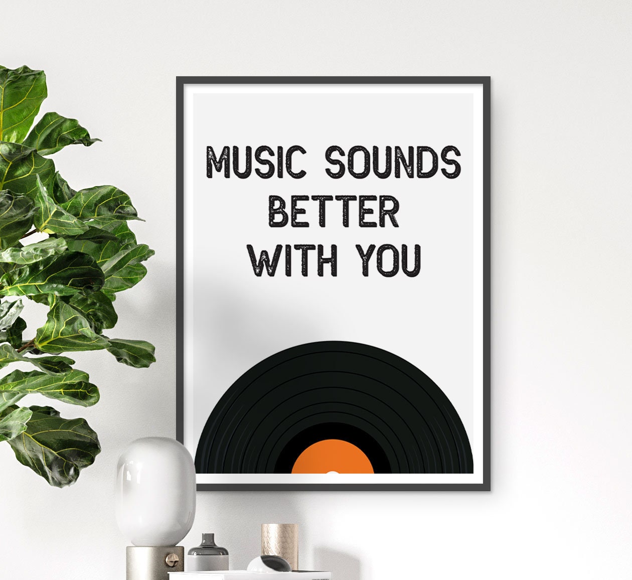 Music Sounds Better With You Print Music Print Stardust Etsy
