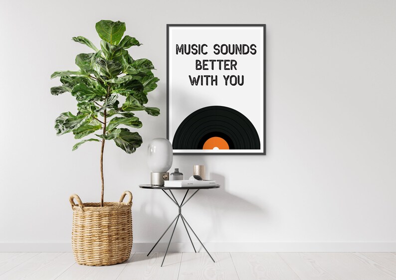 Music Sounds Better With You Print Music Print Stardust Etsy