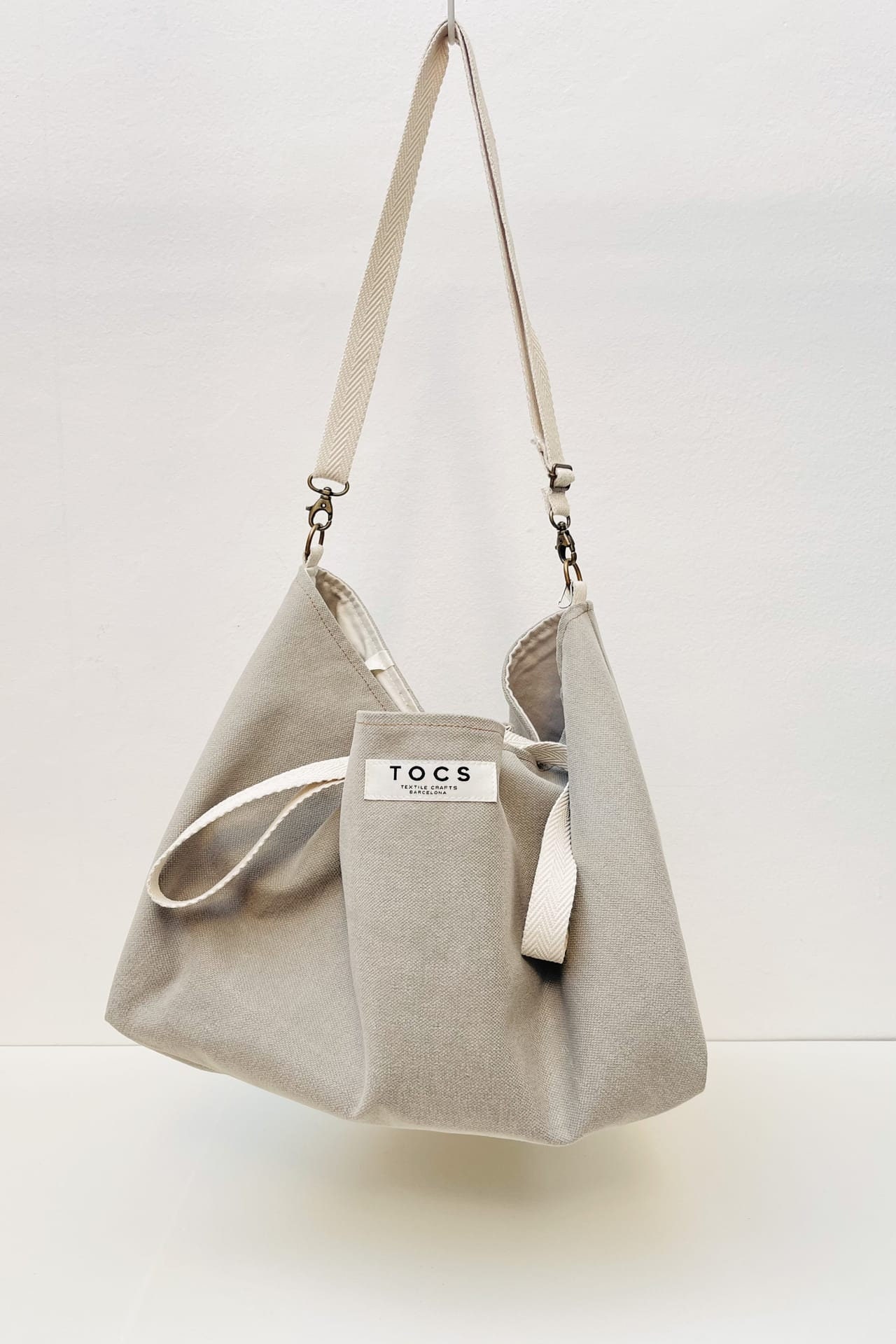 Extra Large Dark Gray Tote Bag With Leather Handles Extra Etsy