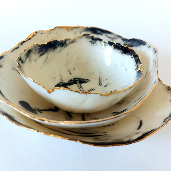 Mushroom Dinnerware - Etsy