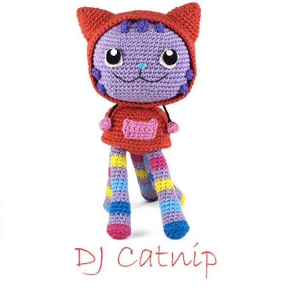 Häkelanleitung DJ Catnip – Gabby's Poppenhuis – Amigurumi – Spielzeug – Kuscheltier