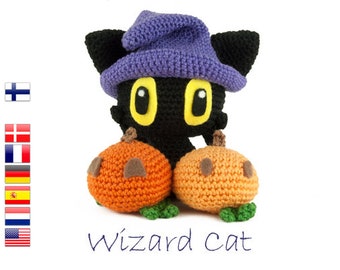 Crochet pattern Wizard Cat (Amigurumi)