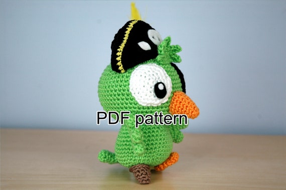 Crochet Pattern Pirate Parrot Amigurumi Etsy Ireland