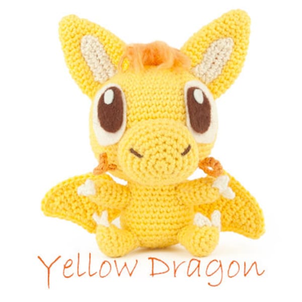 Haakpatroon Gele Draak (Amigurumi)