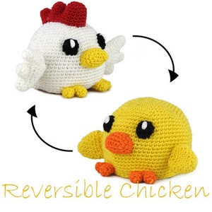Crochet pattern Reversible Chick(en) - Amigurumi