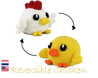 Crochet pattern Reversible Chick(en) - Amigurumi