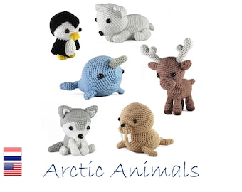 Crochet pattern for beginners - Arctic Animals - Amigurumi - stuffed animals