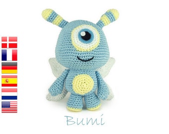 Crochet pattern Bumi - amigurumi - monster - stuffed animal