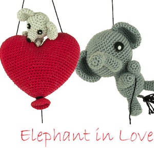 Crochet pattern Elephant in Love