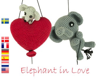 Crochet pattern Elephant in Love